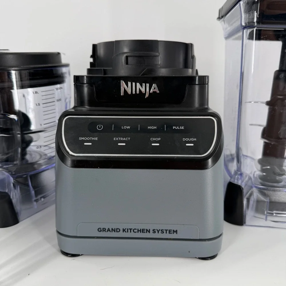 Ninja Grand Kitchen System Blender Food Processor Grey Black Auto-iQ 3-in-1 Set